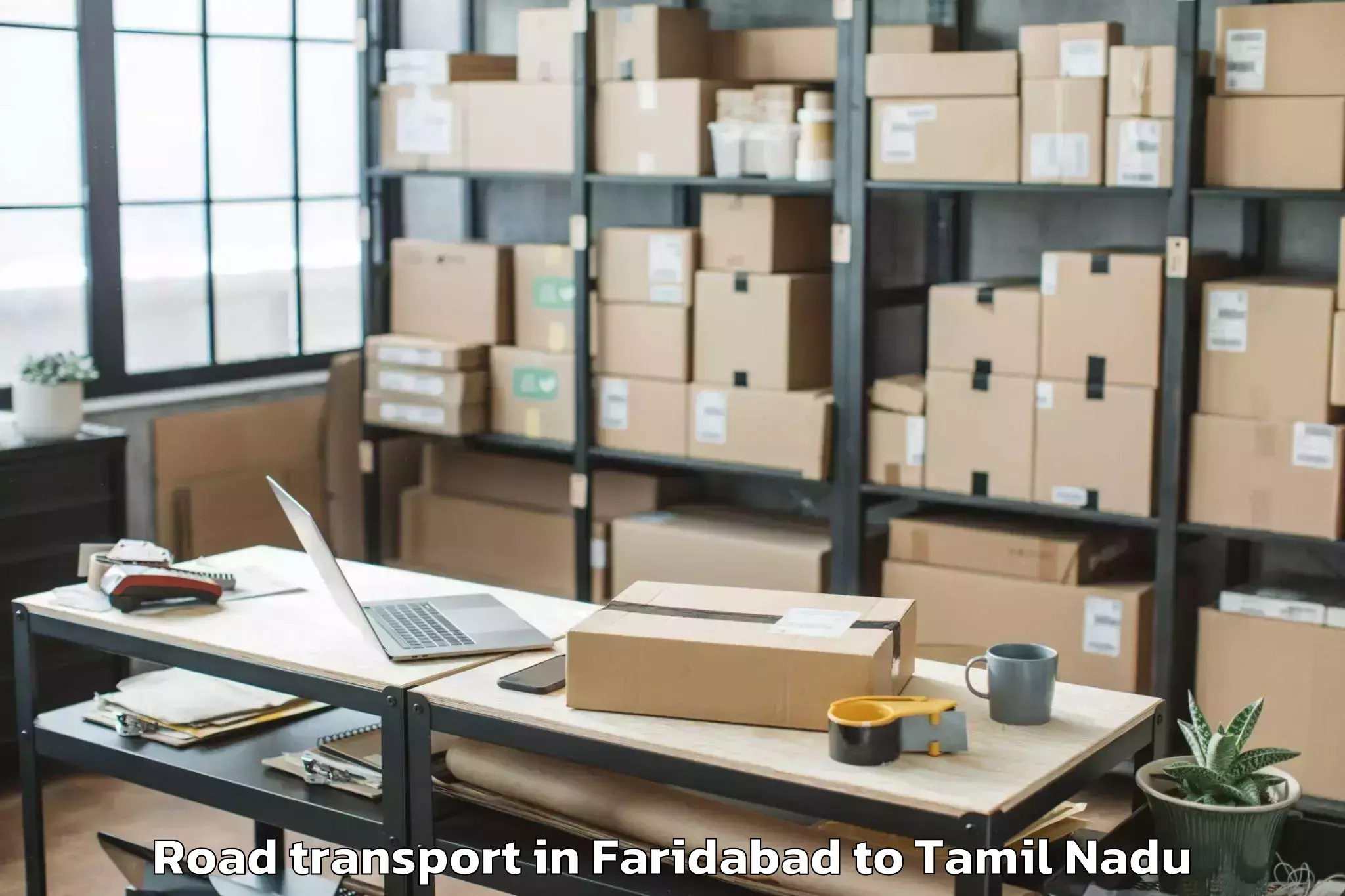 Top Faridabad to Omalur Road Transport Available